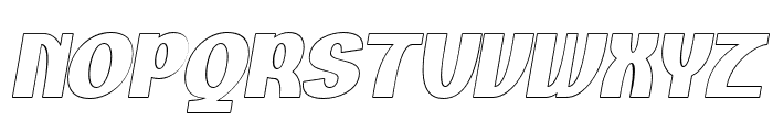 Quadline Oblique Outline Font UPPERCASE