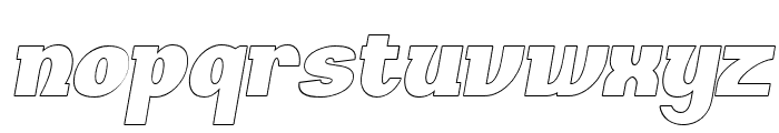 Quadline Oblique Outline Font LOWERCASE