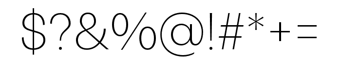 Quadra-ExtraLight Font OTHER CHARS