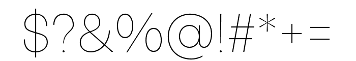 Quadra-Thin Font OTHER CHARS