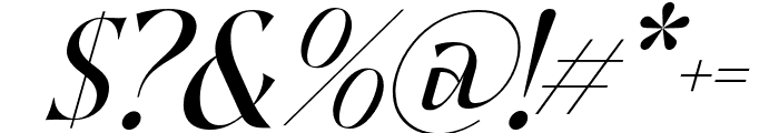 QuaffingTogether-Italic Font OTHER CHARS
