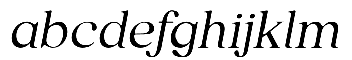 Qualux Light Italic Font LOWERCASE