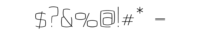Quam-Thin Font OTHER CHARS