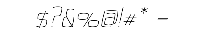 Quam-ThinItalic Font OTHER CHARS
