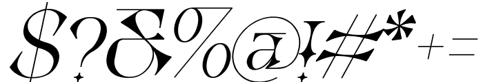 Quantum Italic Font OTHER CHARS