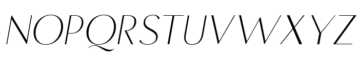 Quantum Mystique Thin Italic Font UPPERCASE