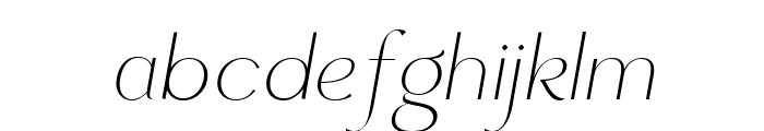 Quantum Mystique Thin Italic Font LOWERCASE