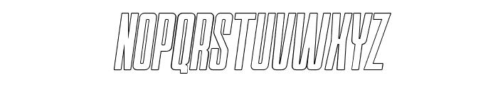 Quaron-ObliqueOutline Font UPPERCASE