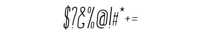 Quarpa Light Italic Font OTHER CHARS