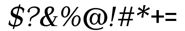 Quatera-Italic Font OTHER CHARS