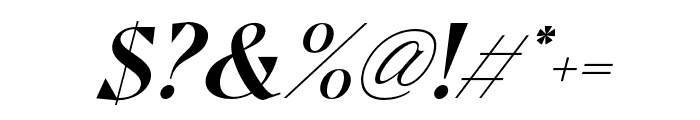 Quatro-Italic Font OTHER CHARS