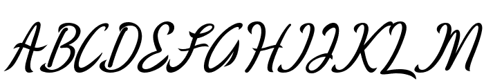 Queenatha Italic Font UPPERCASE