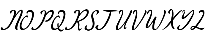 Queenatha Italic Font UPPERCASE