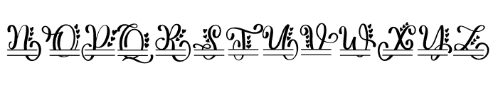 Queensa Monogram Font UPPERCASE