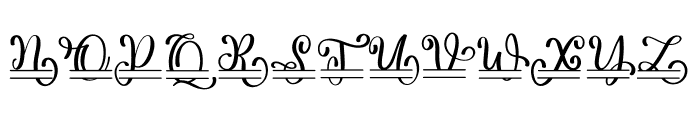 Queensa Monogram Font LOWERCASE