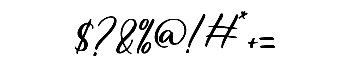 Queshia Script Regular Font OTHER CHARS