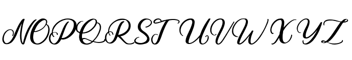 Queshia Script Regular Font UPPERCASE