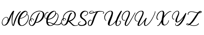 QueshiaScript-Regular Font UPPERCASE