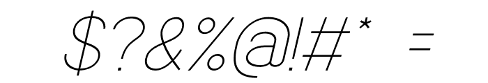 Quick-Light-Italic Font OTHER CHARS