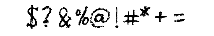 Quirky Crayon Regular Font OTHER CHARS