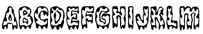Quirky Melted Drip Font UPPERCASE