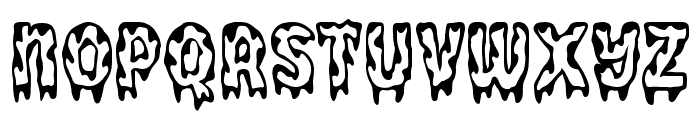 Quirky Melted Drip Font UPPERCASE
