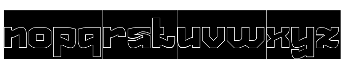 Quirky Style-Hollow-Inverse Font LOWERCASE