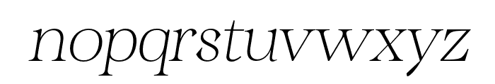 Quirlone Thin Italic Font LOWERCASE
