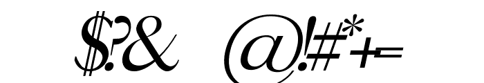 Quito Italic Font OTHER CHARS