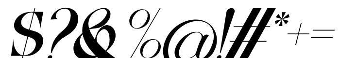 Qunchy Italic Font OTHER CHARS