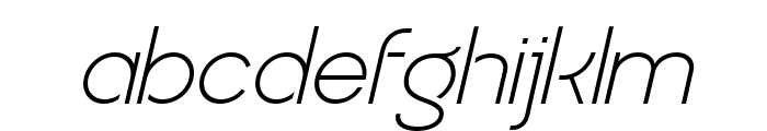 Quostige Flatted Light Italic Font LOWERCASE