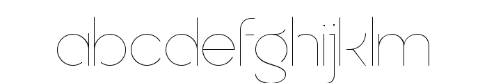Quostige Flatted Thin Font LOWERCASE