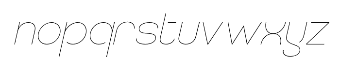 QuostigeFlatted-ThinItalic Font LOWERCASE