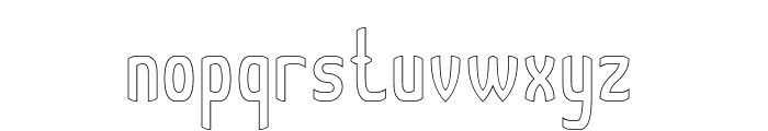 RADIO ACTIVE-Hollow Font LOWERCASE