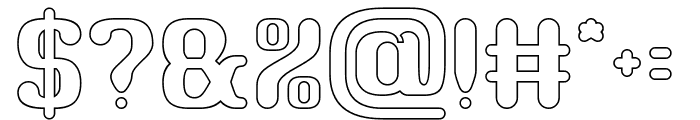 RETRO CHARACTERS-Hollow Font OTHER CHARS