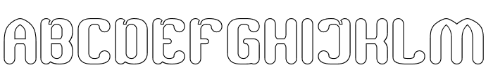RETRO CHARACTERS-Hollow Font UPPERCASE