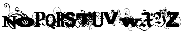 RF Swirly GigRegular Font UPPERCASE