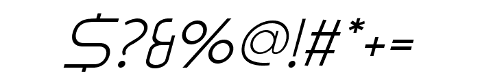 RICORDO ExtraLight Italic Font OTHER CHARS