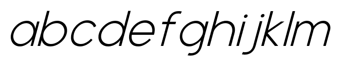 RICORDO ExtraLight Italic Font LOWERCASE