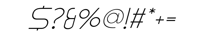RICORDO Thin Italic Font OTHER CHARS