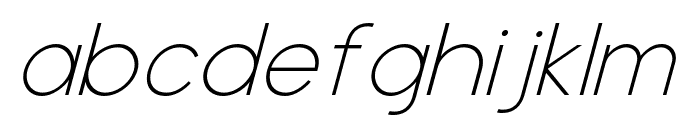RICORDO Thin Italic Font LOWERCASE