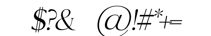 RIKE ITALIC Font OTHER CHARS