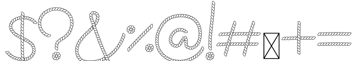 RM Rope Cowgirl Font OTHER CHARS
