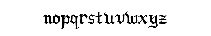RO WobblyGothic Regular Font LOWERCASE