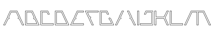 ROBOTIC-Hollow Font UPPERCASE