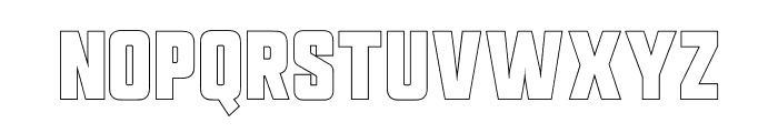 ROCKETS OUTLINE Font LOWERCASE