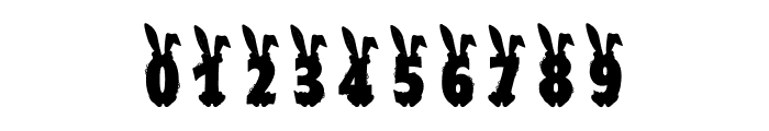 Rabbit Easter Day Blue Font OTHER CHARS