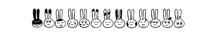 Rabbit expression Font UPPERCASE