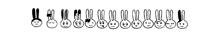 Rabbit expression Font LOWERCASE