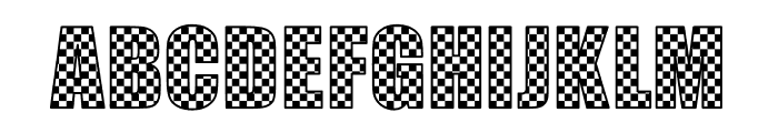 Racing Checkered Font UPPERCASE